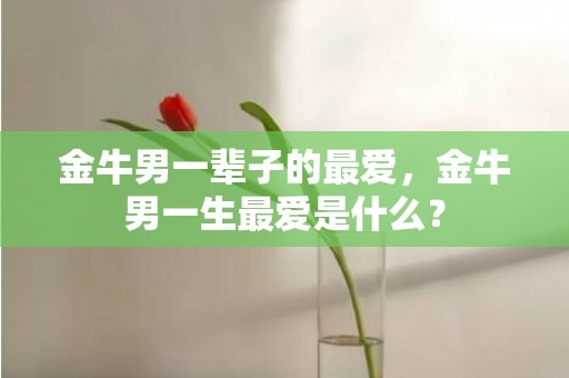 金牛男一辈子的最爱，金牛男一生最爱是什么？