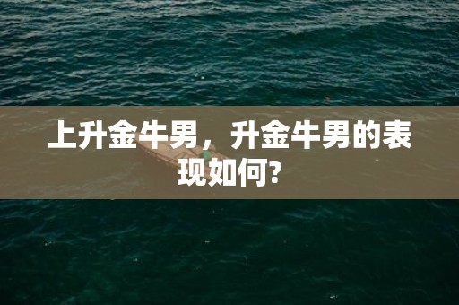 上升金牛男，升金牛男的表现如何?