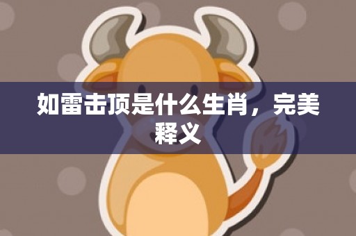 如雷击顶是什么生肖，完美释义