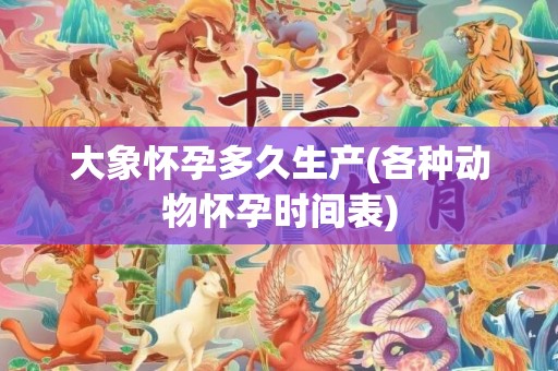 大象怀孕多久生产(各种动物怀孕时间表)