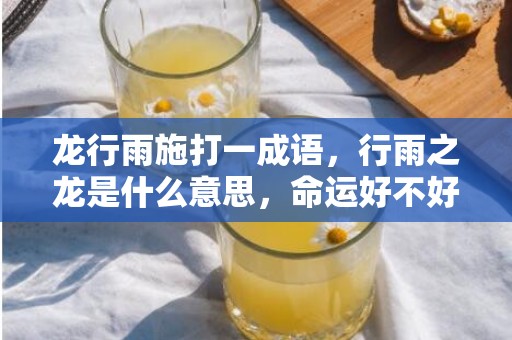 龙行雨施打一成语，行雨之龙是什么意思，命运好不好