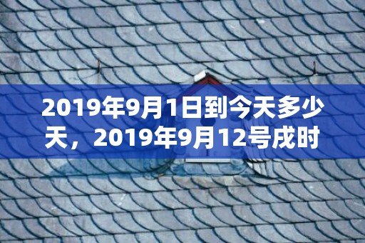 2019年9月1日到今天多少天，2019年9月12号戌时出生的男孩如何起取个理想的名字，五行属什么