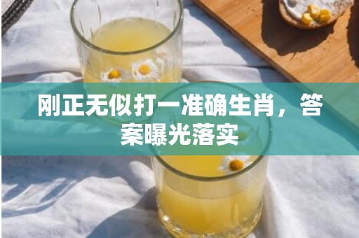 刚正无似打一准确生肖，答案曝光落实