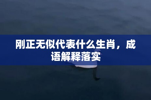 刚正无似代表什么生肖，成语解释落实