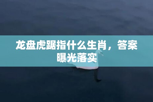 龙盘虎踞指什么生肖，答案曝光落实