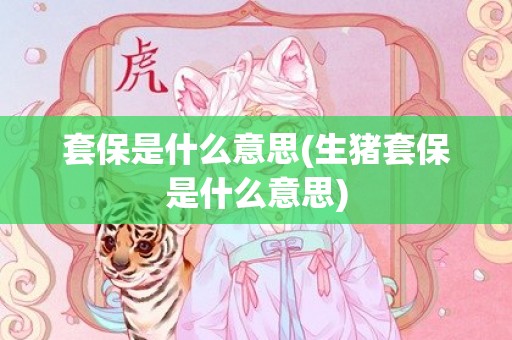 套保是什么意思(生猪套保是什么意思)