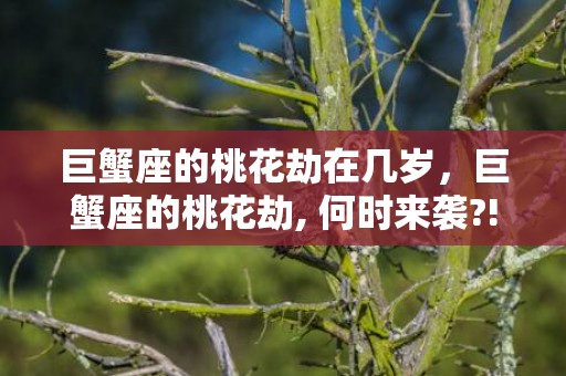 巨蟹座的桃花劫在几岁，巨蟹座的桃花劫, 何时来袭?!