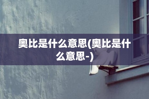 奥比是什么意思(奥比是什么意思-)
