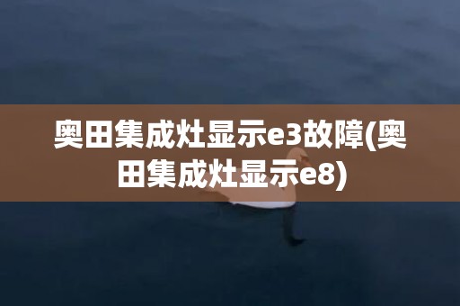奥田集成灶显示e3故障(奥田集成灶显示e8)