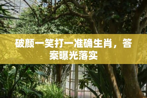 破颜一笑打一准确生肖，答案曝光落实