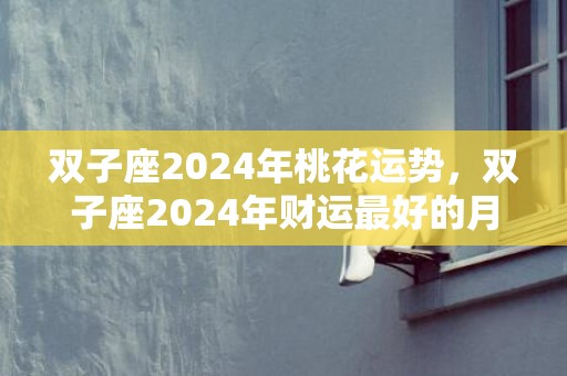双子座2024年桃花运势，双子座2024年财运最好的月份
