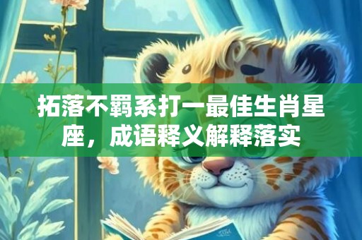 拓落不羁系打一最佳生肖星座，成语释义解释落实