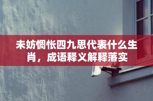 未妨惆怅四九思代表什么生肖，成语释义解释落实