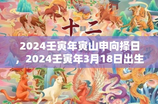 2024壬寅年寅山申向择日，2024壬寅年3月18日出生女宝宝起名