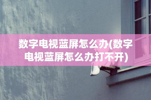 数字电视蓝屏怎么办(数字电视蓝屏怎么办打不开)