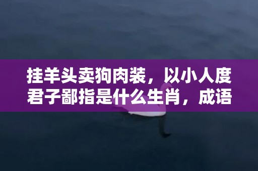 挂羊头卖狗肉装，以小人度君子鄙指是什么生肖，成语落实释义解释