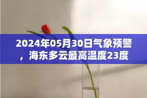 2024年05月30日气象预警，海东多云最高温度23度