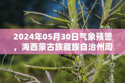 2024年05月30日气象预警，海西蒙古族藏族自治州周四多云转小雨最高温度20度