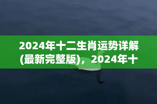 2024年十二生肖运势详解(最新完整版)，2024年十二生肖排码卡