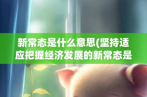 新常态是什么意思(坚持适应把握经济发展的新常态是什么意思)