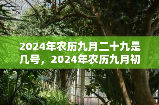 2024年农历九月二十九是几号，2024年农历九月初八可以搬家入宅吗