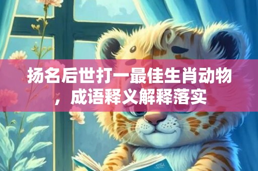 扬名后世打一最佳生肖动物，成语释义解释落实