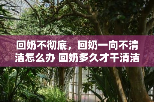 回奶不彻底，回奶一向不清洁怎么办 回奶多久才干清洁