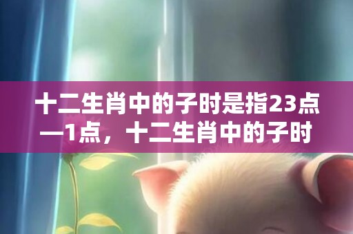 十二生肖中的子时是指23点—1点，十二生肖中的子时是指几点到几点