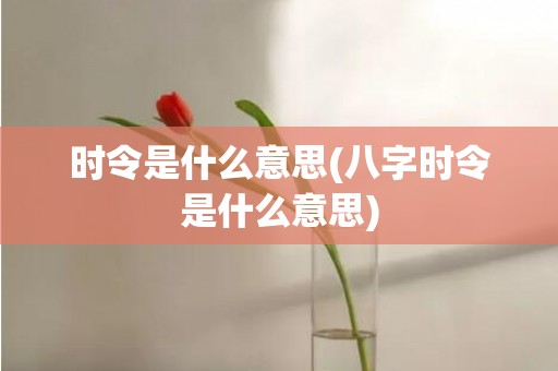 时令是什么意思(八字时令是什么意思)
