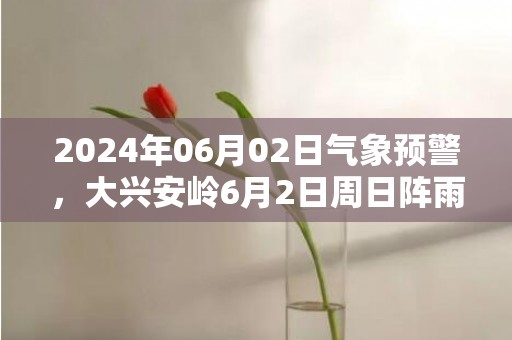 2024年06月02日气象预警，大兴安岭6月2日周日阵雨最高温度30度