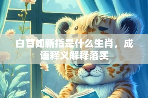 白首如新指是什么生肖，成语释义解释落实