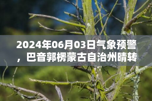 2024年06月03日气象预警，巴音郭楞蒙古自治州晴转小雨最高气温35度