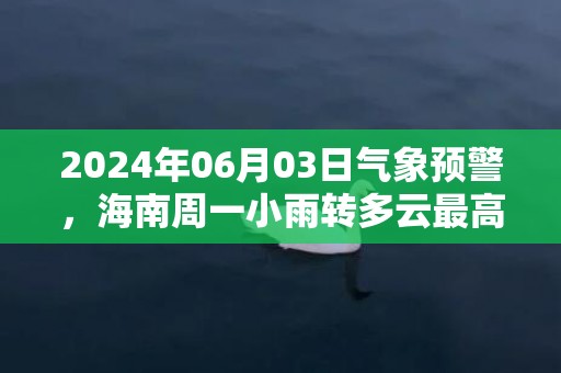 2024年06月03日气象预警，海南周一小雨转多云最高温度15度