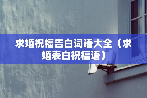 求婚祝福告白词语大全（求婚表白祝福语）