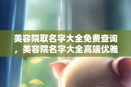 美容院取名字大全免费查询，美容院名字大全高端优雅招财