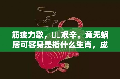 筋疲力歇，備嘗艰辛。竟无蜗居可容身是指什么生肖，成语释义解释落实插图