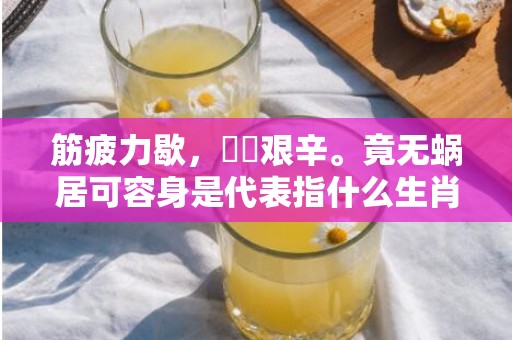 筋疲力歇，備嘗艰辛。竟无蜗居可容身是代表指什么生肖，成语释义解释落实插图