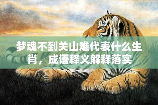 梦魂不到关山难代表什么生肖，成语释义解释落实插图