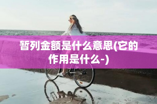 暂列金额是什么意思(它的作用是什么-)
