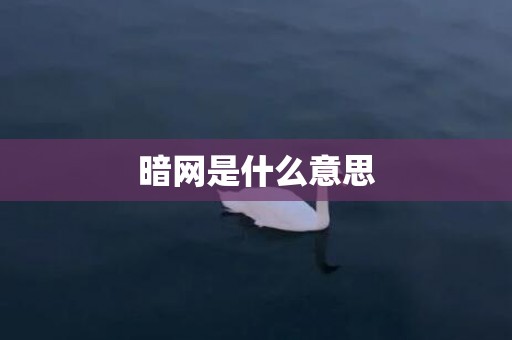 暗网是什么意思