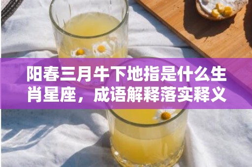 阳春三月牛下地指是什么生肖星座，成语解释落实释义