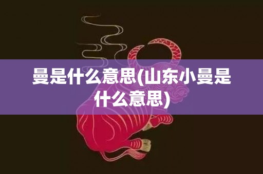 曼是什么意思(山东小曼是什么意思)
