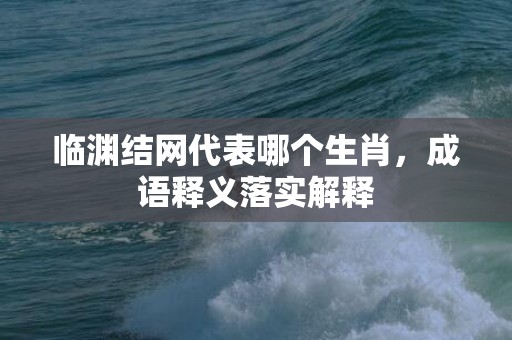 临渊结网代表哪个生肖，成语释义落实解释