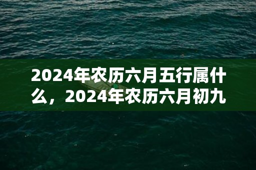 2024年农历六月五行属什么，2024年农历六月初九小暑是出殡的吉日吗