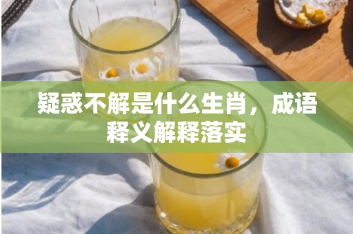 疑惑不解是什么生肖，成语释义解释落实插图