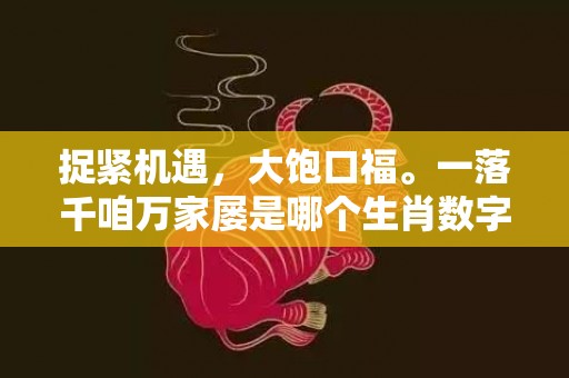 捉紧机遇，大饱口福。一落千咱万家屡是哪个生肖数字，成语释义解释落实插图