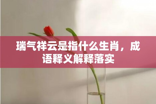瑞气祥云是指什么生肖，成语释义解释落实插图