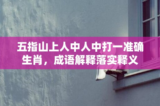 五指山上人中人中打一准确生肖，成语解释落实释义插图