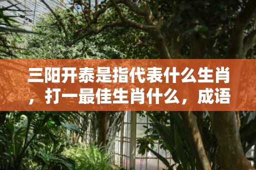 三阳开泰是指代表什么生肖，打一最佳生肖什么，成语解释落实释义插图