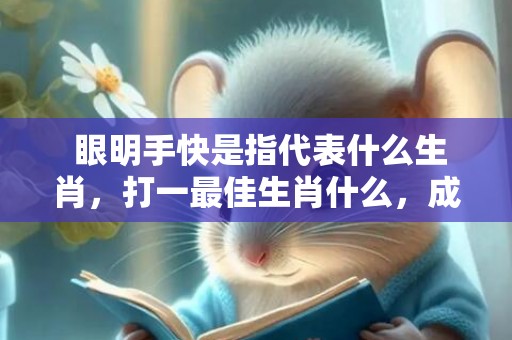 眼明手快是指代表什么生肖，打一最佳生肖什么，成语解释落实释义插图